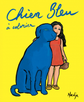 Chien bleu à colorier - Une histoire à colorier